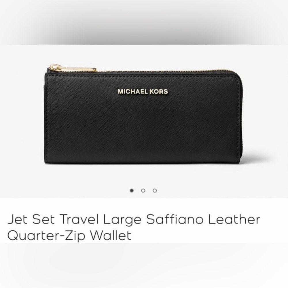 Michael Kors Large Black and Gold Wallet